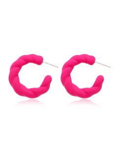 Buy Egg Shape Earring Of Fluffy Women's Accessories-Pink in Egypt