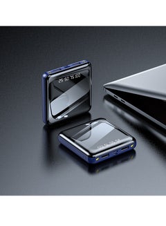 Buy Mini full-screen power bank 20000 mAh ultra-thin compact portable large capacity fast charging power bank (blue) in Saudi Arabia