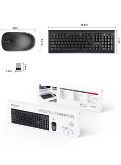 Buy Wireless Keyboard Mouse Combination Dual Mode Compatible For PC And Tablets in UAE