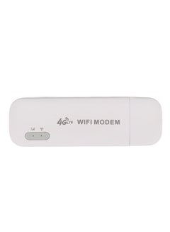 اشتري Portable 4G Router, 4G LTE USB Wifi Modem Smart Router with SIM Card Slot White Travel Mobile Wifi Hotspot Wireless Network Router Support 10 Devices for Mobile Phone Laptop في الامارات