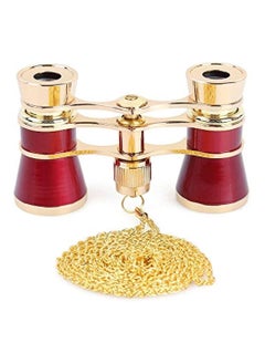 Buy Mini Metal Binoculars 3x25 Lightweight Retro Binocular with Built-in Gold Chain for Adults Kids Women in Musical Concert,Gold Performances in UAE