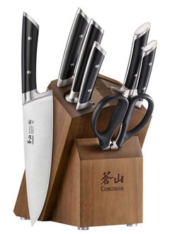 Buy 8-piece Rainier Series German Steel Forged Knife Block Set in UAE