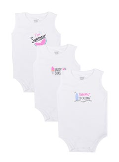 Buy Baby Bodysuit P/3 Sleeveless for girls in Egypt