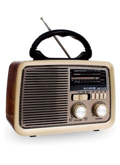 Buy 32216B Bluetooth Portable Radio Brown/Gold/Black in Saudi Arabia