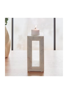 Buy Natural Marble Candleholder 7.5 x 15 x 7.5 cm in UAE