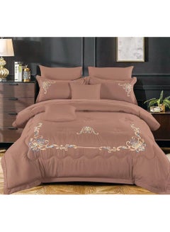 Buy Dream Bell 6 Pc Embroidery Cotton Comfy Comforter Set With Fiber Filling 15 in UAE