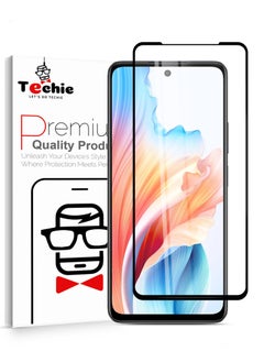 Buy Full Cover 10H Hardness HD Tempered Glass Screen Protector for Oppo A79 - Anti-Scratch, Anti-Fingerprint, and Bubbles Free Technology in Saudi Arabia