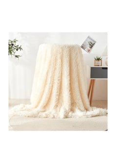 Buy Soft Long Plush Bed Cover Blanket Soft Faux Fur Bedspread Blankets Sofa Bedding Hotel Travel Warm Bedding Blanket in UAE