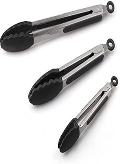 اشتري Silicone Food Tongs, High Temperature Resistant Barbecue Tongs, Bread Buffet Tongs, Grilled Steak Tongs 7 9 12 inches في الامارات