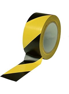 Buy Hazard Warning Tape 5.1 Cm X 18.3 M Black And Yellow Adhesive Safety Tape Caution Barricade Construction Tape For Dangerous Areas Walls Pipes Equipment Pvc Floor Marking Tape 1 Roll in Saudi Arabia