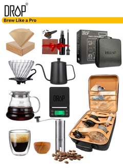 Buy V60 Set 13 Piece Coffee Drip Set Coffee maker with Tool Case in Saudi Arabia