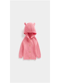 Buy Pink Organic Cotton Knitted Cardigan in Saudi Arabia