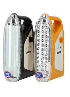 Buy Lantern 200 Hours Working with Automatic Lighting  Emergency LED Lantern, Set Of 2, Rechargeable Battery, DC 12V Solar Input, High And Low Liught Option, Overheat & Over Discharge Protected in UAE