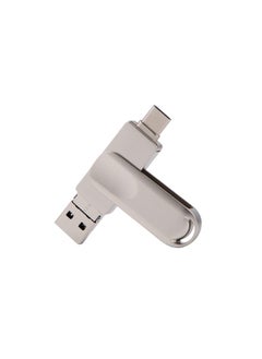 اشتري وصلة محرك فلاش USB من النوع C بسعة 64 جيجابايت بواجهة مزدوجة، محرك أقراص فلاش USB معدني دوار 360 درجة أنيق مع حلقة سلسلة مفاتيح - حزمة كبيرة لمحرك أقراص USB المحمول لأجهزة الكمبيوتر الشخصية وأجهزة Mac في السعودية