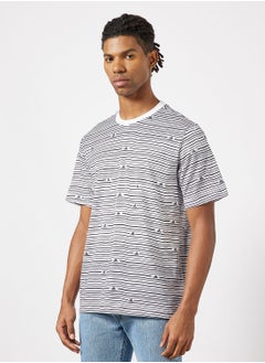 Buy Striped Logo T-Shirt in UAE