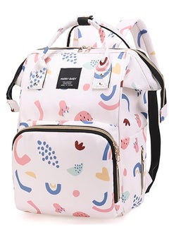 اشتري Diaper Bag Backpack Baby Essentials Travel Tote,Multifunction Waterproof Baby Bag Diaper Changing Backpacks with Pacifier Clips(Strawberry White) في الامارات