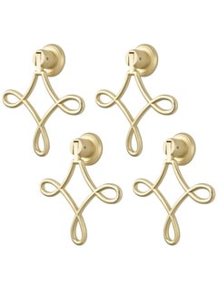 اشتري Chinese Knot Shaped Cabinet Pulls 4pcs Solid Gold Pendant Handles Knob Zinc Alloy Handles Knobs for Cabinets Drawer Door Furniture Decorative في الامارات