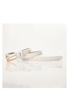 اشتري Fashion Explosion Style With Classic Square Pinhole Jeans Belt Women 105cm White في الامارات