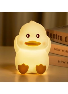 اشتري Duck Night Light for Kids, Cute Silicone Night Light, Dimmable Nursery Nightlight, with 2 Levels of Brightness, 7 Colors Rechargeable Bedside Touch Lamp, Squishy Duck Lamp, Portable Night Light في الامارات