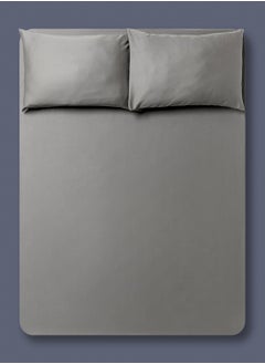 Buy Twin Size Fitted Flat Sheet With Pillow Case 140X200Cm in UAE