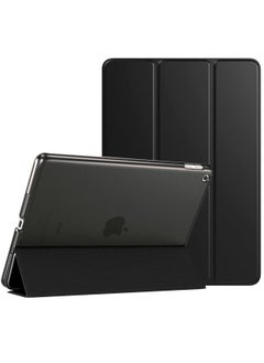 Buy iPad 10.2 Case - Compatible with 9th Generation (2021), 8th Generation (2020), 7th Generation (2019) - Slim Translucent Hard PC Protective Smart Cover with Stand - Black in UAE