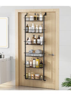 اشتري Over the Door Pantry Organizer - 6-Tier Metal Door Storage Rack with Detachable Shelves for Kitchen and Pantry Organization في الامارات