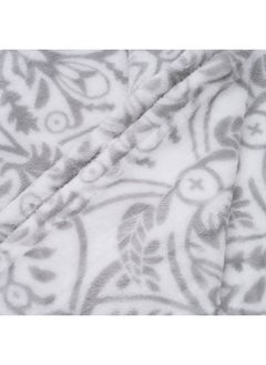 Buy Elsbeth Flannel Printed Blanket 140X190Cm - Grey in UAE