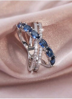 Buy Trendy Silver Plated Ring For Women Size 6 in Saudi Arabia