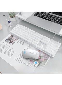 اشتري Retro Crystal Clear Mechanical Keyboard for Typing Xinghe White-Warm White [Green Axis] + Mouse في السعودية