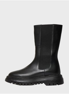 اشتري Faux Leather Boots في السعودية