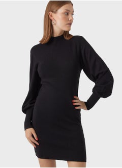 Buy High Neck Knitted Dress in Saudi Arabia