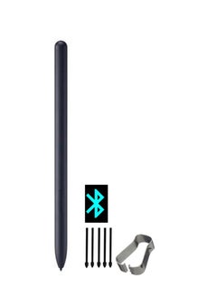 اشتري Replacement Pointer Stylus Pen for Samsung Galaxy Tab S7, Stylus Pen Replacement for Samsung Galaxy Tab S7,Tab S7+ Plus,Tab S7 FE S Pen Stylus, with Bluetooth, 1*Stylus+ 5*Tips+1*Clip (Black) في الامارات