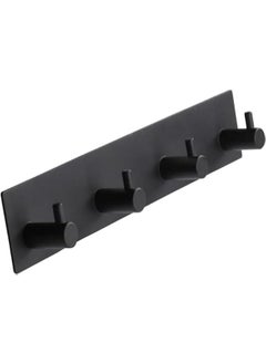 Buy Key Holder for Wall with Self-Adhesive Tapes, No Damage Key Holder Rack for Wall with 4 Key Hooks for Entryway, Door, Bathroom, Kitchen, Black (61-02) in Saudi Arabia