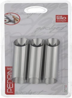 اشتري Pedrini Gadget Shape for Cannoli, Stainless Steel, Silver, 3 units في مصر