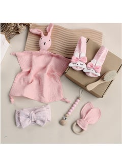 Buy Baby Gift Set for Newborn, Baby Shower Gifts for Boys & Girls - 6 PCS Newborn Baby Essentials Baby Bath Set with Baby Blanket Baby Rattle - New Born Baby Girls Gift & Baby Boy Gifts in Saudi Arabia