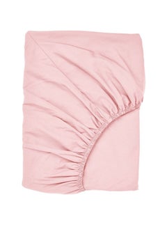 Buy Fitted Sheet Light Pink 180x200 Cm in Saudi Arabia