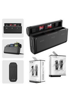 اشتري TELESIN 2-Pack Stamina Battery and Pocket Storage Charging Box Bundle for GoPro HERO11/10/9 في الامارات