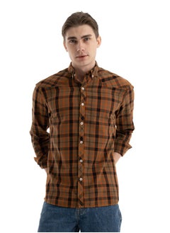 Buy Shirt Men's, Stylish, Oxford Cotton , Camel , Multicolor in Egypt