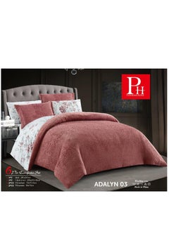 Buy A Warm And Comfortable Royal  Comforter Set 6 Pieces Two Double-sided Sheets in Saudi Arabia