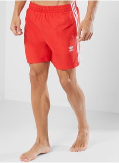 اشتري 3 Stripe Adicolor Swim Shorts في الامارات