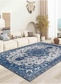 Buy Bedroom Living Room Machine Washable Non-slip Soft Modern Interior Rug 90*150cm in Saudi Arabia