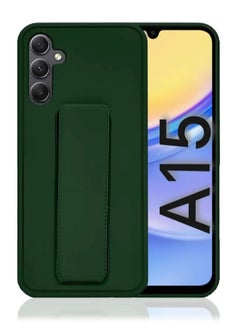 Buy Case Cover For Samsung Galaxy A15 With Magnetic Hand Grip 3 in 1 Green in Saudi Arabia