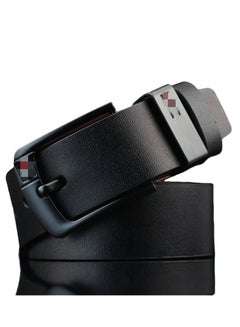 Buy Leather Dress Belts for Men, Men's Casual Jeans Belts, Classic Work Business Dress Belt Black in Saudi Arabia