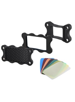 اشتري Flash Speedlite Rubber Honeycomb Grib + 7pcs Color Gels Filters for Canon Nikon Sony Godox Yongnuo Camera Flash Light في الامارات