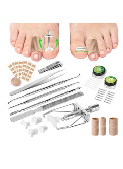 اشتري Ingrown Toenail Pain Treatment Tools Ingrown Toenail Removal Kit Toe Nail Pedicure Kit Podiatrist Ingrown Nail Corrector for Seniors Thick Nails 11 Pcs في الامارات