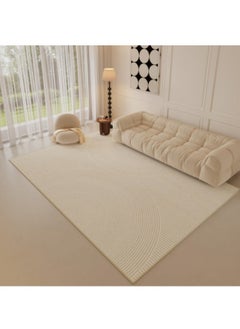 Buy Cream Area Rug for Bedroom Living Room, Water-proof Modern Large Rug Non-Slip Carpet Multisize Geometric Pad Oriental Mat 200 x 300cm in Saudi Arabia