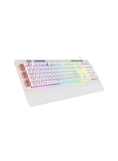اشتري K512 Shiva RGB Backlit Membrane Gaming Keyboard with Multimedia Keys, Linear Mechanical-Feel Switch, 6 Extra On-Board Macro Keys, Dedicated Media Control, Detachable Wrist Rest في الامارات