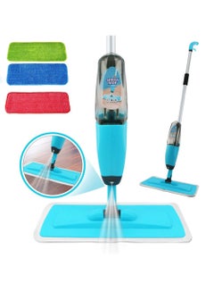 Buy 4 Piece Handheld Floor Cleaning Spray Mop With Towels Set Multicolour in Saudi Arabia