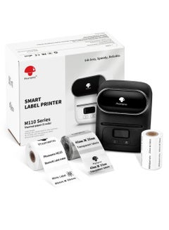 اشتري Phomemo M110 Label Maker Thermal Printer with 3 Roll Paper Black في الامارات