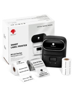 اشتري Phomemo M110 Label Maker Thermal Printer with 3 Roll Paper Black في الامارات